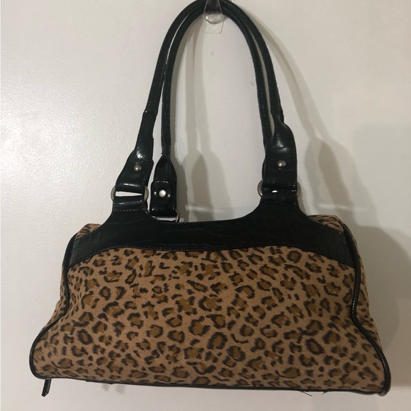 Bueno Collection  Leather Leopard shoulder handbag  brown . - Picture 2 of 7